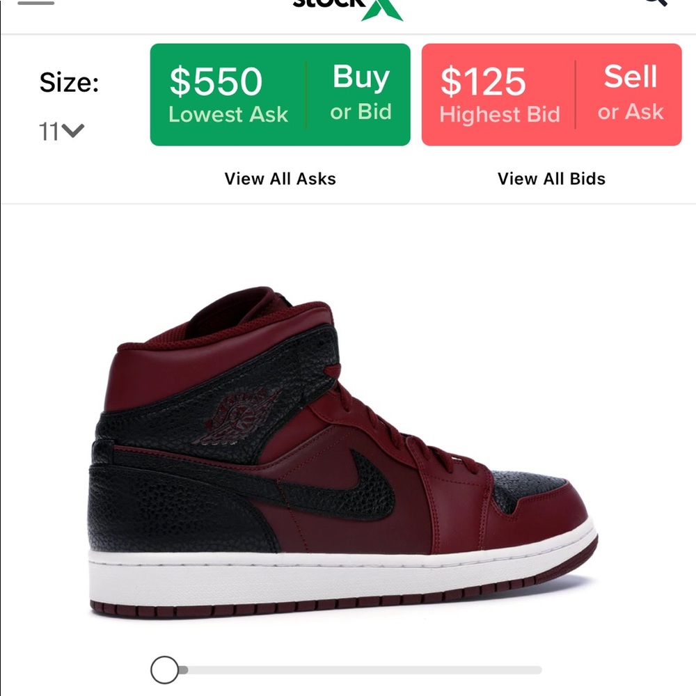 jordan 1 mid Team red black